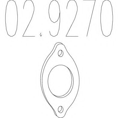02.9270 MTS Exhaust System Gasket, exhaust pipe