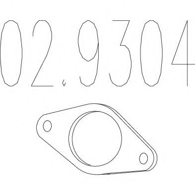 02.9304 MTS Gasket, exhaust pipe