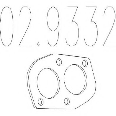 02.9332 MTS Exhaust System Gasket, exhaust pipe