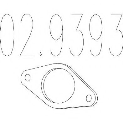 02.9393 MTS Gasket, exhaust pipe