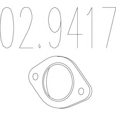 02.9417 MTS Exhaust System Gasket, exhaust pipe