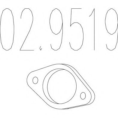 02.9519 MTS Exhaust System Gasket, exhaust pipe