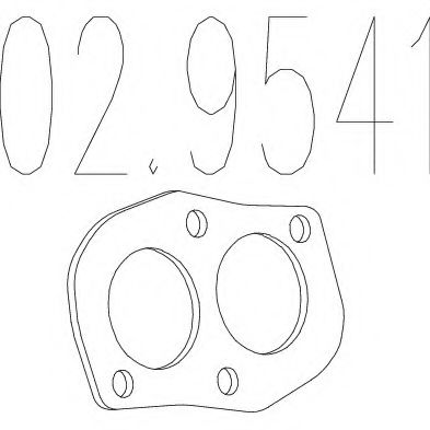 02.9541 MTS Gasket, exhaust pipe