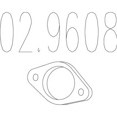 02.9608 MTS Exhaust System Gasket, exhaust pipe