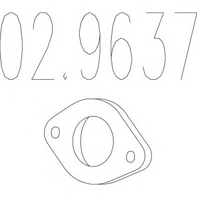 02.9637 MTS Exhaust System Gasket, exhaust pipe