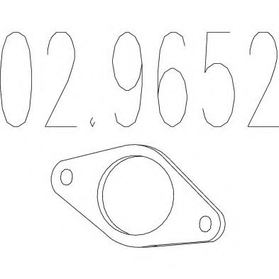 02.9652 MTS Gasket, exhaust pipe