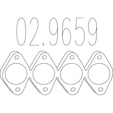 02.9659 MTS Exhaust System Gasket, exhaust pipe