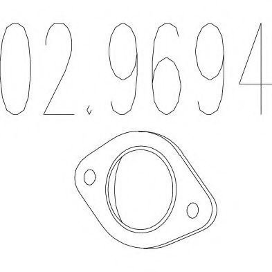 02.9694 MTS Gasket, exhaust pipe