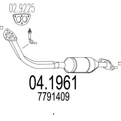 04.1961 MTS Exhaust System Catalytic Converter