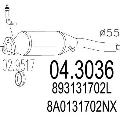 04.3036 MTS Catalytic Converter