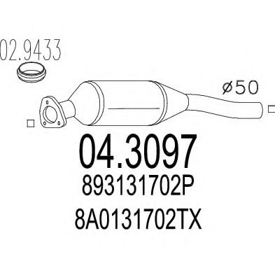 04.3097 MTS Catalytic Converter
