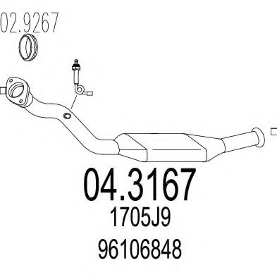 04.3167 MTS Exhaust System Catalytic Converter