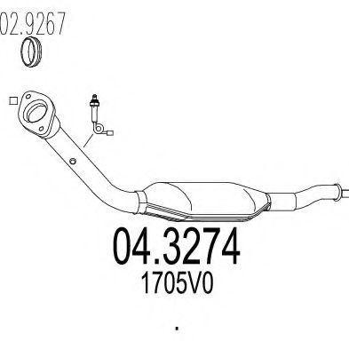 04.3274 MTS Exhaust System Middle Silencer