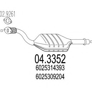 04.3352 MTS Exhaust System Catalytic Converter