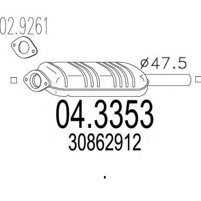 04.3353 MTS Catalytic Converter