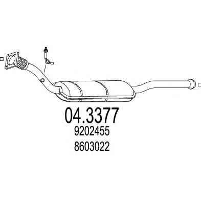 04.3377 MTS Exhaust System Catalytic Converter