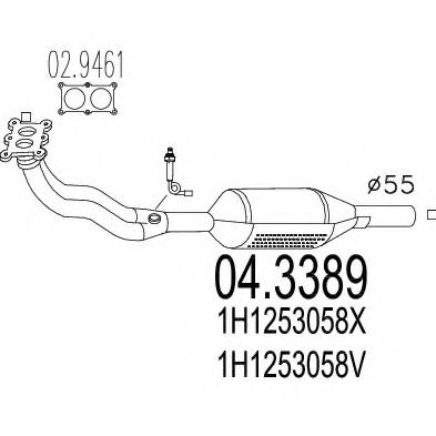 04.3389 MTS Catalytic Converter