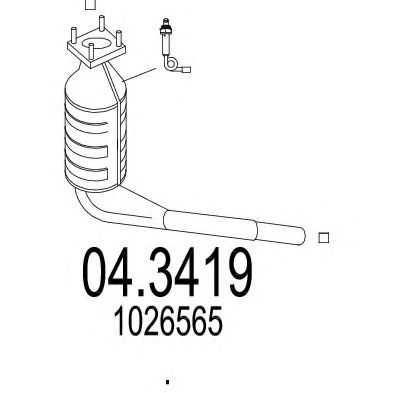 04.3419 MTS Exhaust System Catalytic Converter