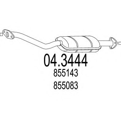 04.3444 MTS Exhaust System Catalytic Converter