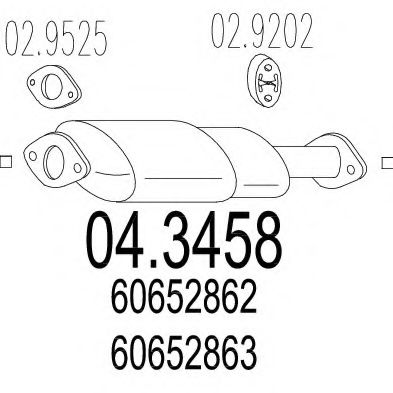 04.3458 MTS Brake Pad Set, disc brake