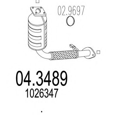 04.3489 MTS Exhaust System Exhaust Pipe