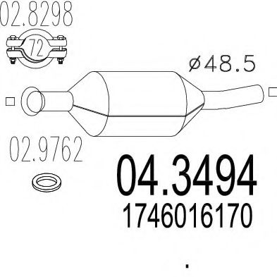 04.3494 MTS Catalytic Converter