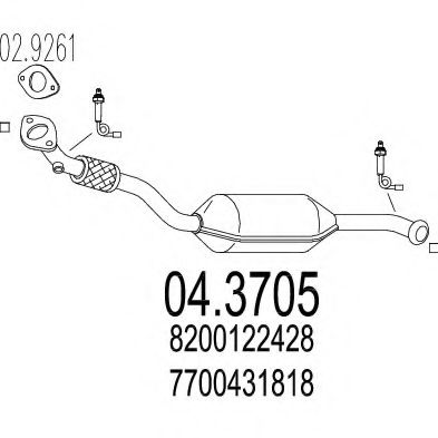 04.3705 MTS Exhaust System Catalytic Converter