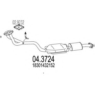04.3724 MTS Exhaust System Catalytic Converter