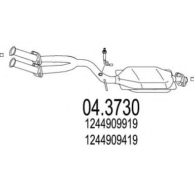 04.3730 MTS Exhaust System Catalytic Converter