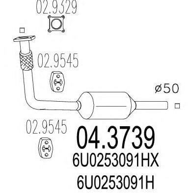 04.3739 MTS Catalytic Converter