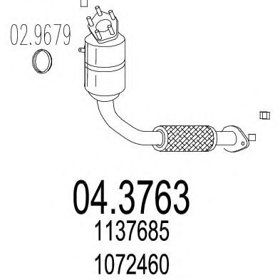 04.3763 MTS Exhaust System Catalytic Converter