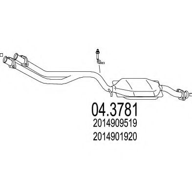 04.3781 MTS Exhaust System Catalytic Converter