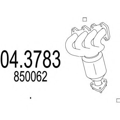 04.3783 MTS Mounting Kit, catalytic converter