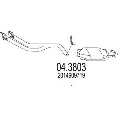 04.3803 MTS Exhaust System Catalytic Converter