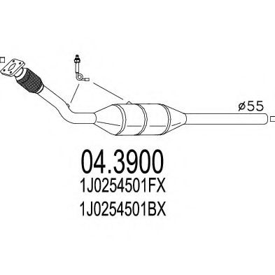 04.3900 MTS Exhaust System Catalytic Converter