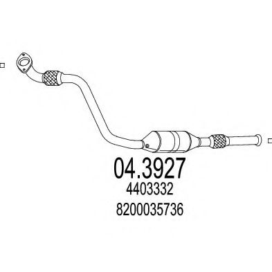 04.3927 MTS Exhaust System Catalytic Converter