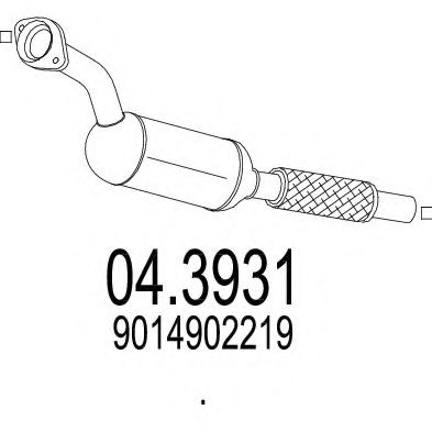 04.3931 MTS Exhaust System Catalytic Converter