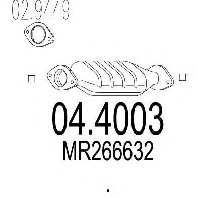 04.4003 MTS Exhaust System Gasket, exhaust pipe