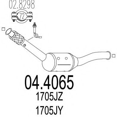 04.4065 MTS Exhaust System Exhaust Pipe