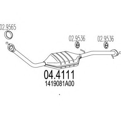 04.4111 MTS Exhaust System Catalytic Converter