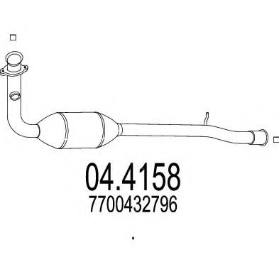 04.4158 MTS Exhaust System Middle Silencer