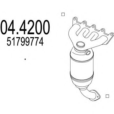 04.4200 MTS Exhaust System Catalytic Converter