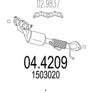 04.4209 MTS Exhaust System Catalytic Converter