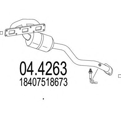 04.4263 MTS Exhaust System Catalytic Converter