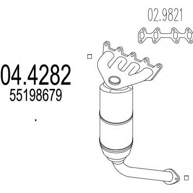 04.4282 MTS Exhaust System Catalytic Converter