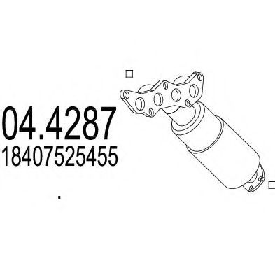 04.4287 MTS Exhaust System Catalytic Converter