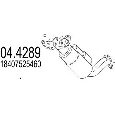 04.4289 MTS Exhaust System Catalytic Converter
