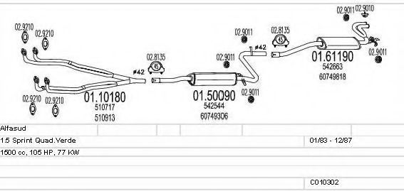 C010302008444 MTS Exhaust System