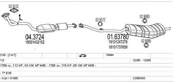 C050043000579 MTS Exhaust System