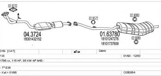 C050054000755 MTS Exhaust System